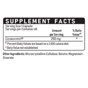 Micro Curcumin Supplement Fact 60